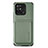 Ultra-thin Silicone Gel Soft Case Cover with Magnetic S04D for Xiaomi Redmi 10 India Green