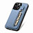 Ultra-thin Silicone Gel Soft Case Cover with Magnetic S05D for Apple iPhone 13 Pro Max Blue