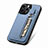 Ultra-thin Silicone Gel Soft Case Cover with Magnetic S05D for Apple iPhone 15 Pro Max Blue