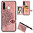 Ultra-thin Silicone Gel Soft Case Cover with Magnetic S05D for Samsung Galaxy A21 European Rose Gold