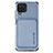 Ultra-thin Silicone Gel Soft Case Cover with Magnetic S05D for Samsung Galaxy A22 4G Blue