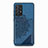 Ultra-thin Silicone Gel Soft Case Cover with Magnetic S05D for Samsung Galaxy A52 4G Blue