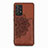 Ultra-thin Silicone Gel Soft Case Cover with Magnetic S05D for Samsung Galaxy A52 4G Brown