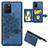 Ultra-thin Silicone Gel Soft Case Cover with Magnetic S05D for Samsung Galaxy A91 Blue