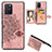 Ultra-thin Silicone Gel Soft Case Cover with Magnetic S05D for Samsung Galaxy A91 Rose Gold