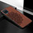Ultra-thin Silicone Gel Soft Case Cover with Magnetic S05D for Samsung Galaxy F12 Brown