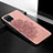 Ultra-thin Silicone Gel Soft Case Cover with Magnetic S05D for Samsung Galaxy F12 Rose Gold