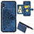 Ultra-thin Silicone Gel Soft Case Cover with Magnetic S05D for Samsung Galaxy M10 Blue