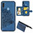 Ultra-thin Silicone Gel Soft Case Cover with Magnetic S05D for Samsung Galaxy M11 Blue