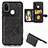 Ultra-thin Silicone Gel Soft Case Cover with Magnetic S05D for Samsung Galaxy M21 Black