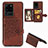 Ultra-thin Silicone Gel Soft Case Cover with Magnetic S05D for Samsung Galaxy S20 Ultra Brown