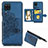Ultra-thin Silicone Gel Soft Case Cover with Magnetic S06D for Samsung Galaxy A12 Nacho Blue