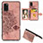 Ultra-thin Silicone Gel Soft Case Cover with Magnetic S06D for Samsung Galaxy A41 Rose Gold