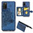 Ultra-thin Silicone Gel Soft Case Cover with Magnetic S06D for Samsung Galaxy M02s Blue