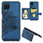 Ultra-thin Silicone Gel Soft Case Cover with Magnetic S06D for Samsung Galaxy M12 Blue