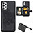 Ultra-thin Silicone Gel Soft Case Cover with Magnetic S06D for Samsung Galaxy M32 5G Black