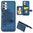 Ultra-thin Silicone Gel Soft Case Cover with Magnetic S06D for Samsung Galaxy M32 5G Blue