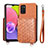 Ultra-thin Silicone Gel Soft Case Cover with Magnetic S07D for Samsung Galaxy A03s Brown
