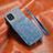 Ultra-thin Silicone Gel Soft Case Cover with Magnetic S07D for Samsung Galaxy F42 5G Blue