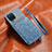 Ultra-thin Silicone Gel Soft Case Cover with Magnetic S07D for Samsung Galaxy M12 Blue