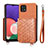 Ultra-thin Silicone Gel Soft Case Cover with Magnetic S08D for Samsung Galaxy A22s 5G Brown