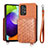 Ultra-thin Silicone Gel Soft Case Cover with Magnetic S08D for Samsung Galaxy A52 5G Brown