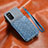 Ultra-thin Silicone Gel Soft Case Cover with Magnetic S08D for Samsung Galaxy F02S SM-E025F Blue