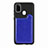 Ultra-thin Silicone Gel Soft Case Cover with Magnetic S08D for Samsung Galaxy M30s Blue