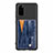 Ultra-thin Silicone Gel Soft Case Cover with Magnetic S08D for Samsung Galaxy S20 Blue