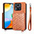 Ultra-thin Silicone Gel Soft Case Cover with Magnetic S08D for Xiaomi Redmi 10 India Brown