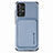 Ultra-thin Silicone Gel Soft Case Cover with Magnetic S09D for Samsung Galaxy A52 4G Blue