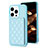 Ultra-thin Silicone Gel Soft Case Cover with Magnetic S10D for Apple iPhone 13 Pro Sky Blue