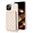 Ultra-thin Silicone Gel Soft Case Cover with Magnetic S10D for Apple iPhone 15 Plus Gold