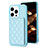 Ultra-thin Silicone Gel Soft Case Cover with Magnetic S10D for Apple iPhone 15 Pro Max Sky Blue