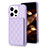 Ultra-thin Silicone Gel Soft Case Cover with Magnetic S10D for Apple iPhone 16 Pro Clove Purple