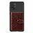 Ultra-thin Silicone Gel Soft Case Cover with Magnetic S12D for Samsung Galaxy A91 Brown