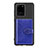 Ultra-thin Silicone Gel Soft Case Cover with Magnetic S13D for Samsung Galaxy S20 Ultra Blue