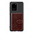 Ultra-thin Silicone Gel Soft Case Cover with Magnetic S13D for Samsung Galaxy S20 Ultra Brown