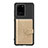 Ultra-thin Silicone Gel Soft Case Cover with Magnetic S13D for Samsung Galaxy S20 Ultra Gold