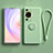 Ultra-thin Silicone Gel Soft Case Cover with Stand for Huawei P60 Pro Matcha Green