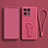 Ultra-thin Silicone Gel Soft Case Cover with Stand for OnePlus 10T 5G Hot Pink