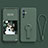 Ultra-thin Silicone Gel Soft Case Cover with Stand for OnePlus 9 5G Midnight Green