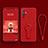 Ultra-thin Silicone Gel Soft Case Cover with Stand for OnePlus 9 5G Red