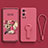 Ultra-thin Silicone Gel Soft Case Cover with Stand for OnePlus 9 Pro 5G Hot Pink