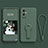 Ultra-thin Silicone Gel Soft Case Cover with Stand for OnePlus 9 Pro 5G Midnight Green