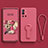 Ultra-thin Silicone Gel Soft Case Cover with Stand for OnePlus 9R 5G Hot Pink