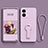 Ultra-thin Silicone Gel Soft Case Cover with Stand for OnePlus Ace 2V 5G Clove Purple