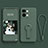 Ultra-thin Silicone Gel Soft Case Cover with Stand for OnePlus Ace 2V 5G Midnight Green