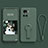 Ultra-thin Silicone Gel Soft Case Cover with Stand for OnePlus Ace 5G Midnight Green