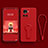 Ultra-thin Silicone Gel Soft Case Cover with Stand for OnePlus Ace 5G Red